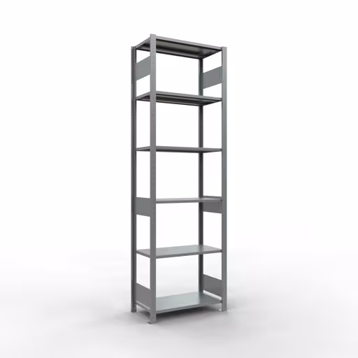 Représentation supplémentaire de l'article étagère de base, étagère à étagères, système enfichable MULTIplus150, 2500 x 750 x 400 mm, 6 étagères, galvanisé à partir de l'étagère de base