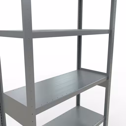 Une autre vue de l'article étagère de base, étagère à étagères, système enfichable MULTIplus250, 2500 x 1000 x 400 mm, 6 étagères, galvanisé de la catégorie système enfichable