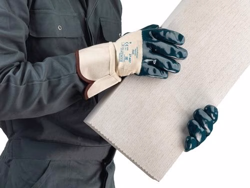 Guanti Ansell ActivArmr® Hycron® 27-607, taglia 10, bianco/blu, jersey di cotone con nitrile Guanti ActivArmr® Hycron® 27-607, taglia 10, bianco/blu, in jersey di cotone con inserti in nitrile, della categoria guanti da lavoro, codice articolo 4000371350