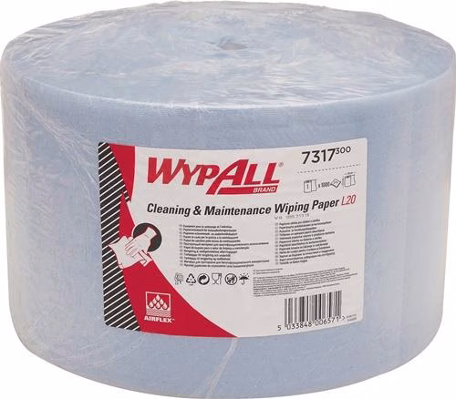 Wischtuch WYPALL L20 EXTRA+ 7317 Länge circa 380xBreite circa 235mm blau 2-lagig KIMBERLY-CLARK aus der Kategorie Putz- und Wischtücher Handtücher Handtuchrollen mit der Teilenummer 9000469741