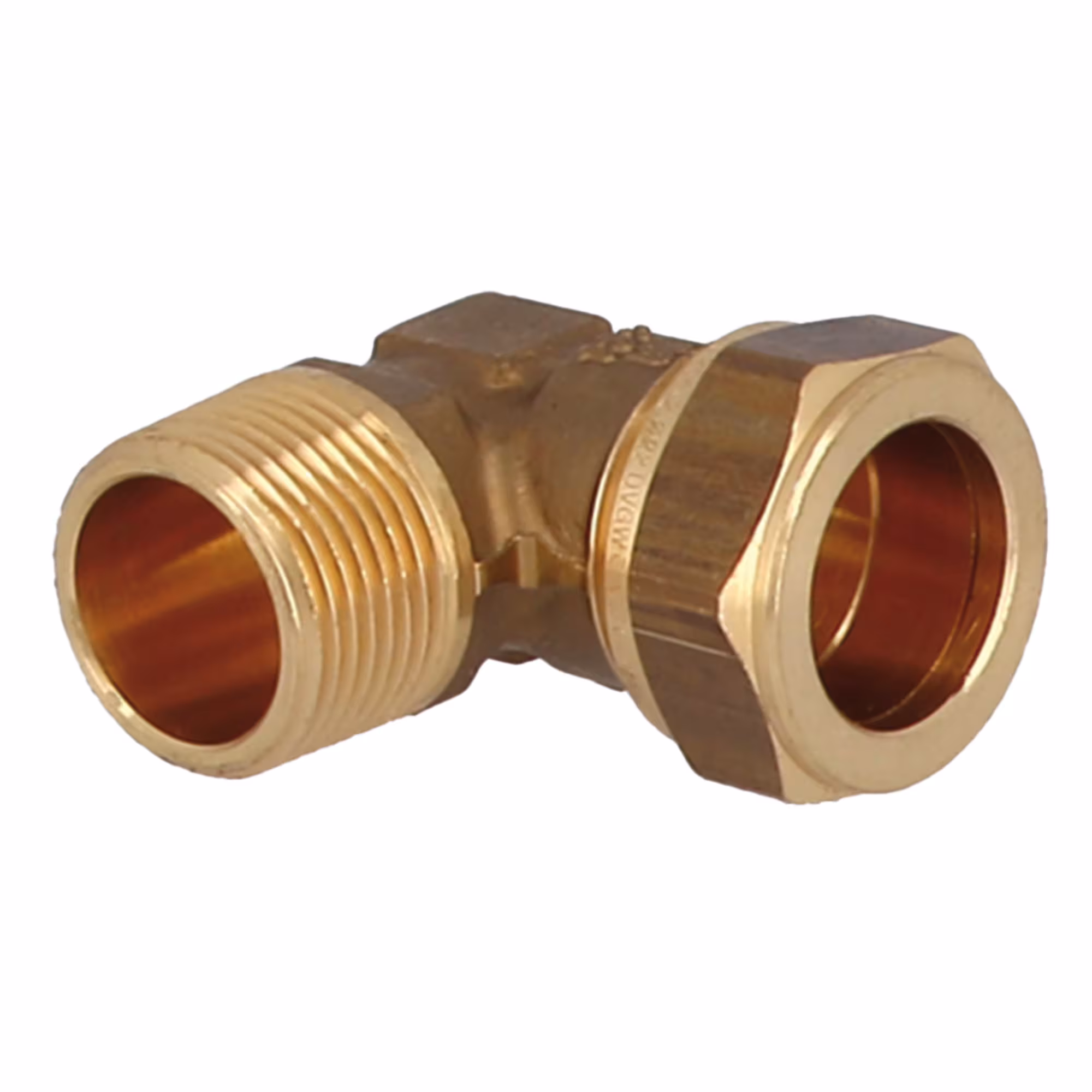 Kupfer-Klemmring-Winkelübergang 90° AG 1 Zoll x 28 mm von der Marke General Fittings Winkelübergang 90° AG Typ Anschluss: 1 Zoll x 28 mm aus der Kategorie Messing Klemmringverschraubung mit der Artikelnr. 1N0021H102800A