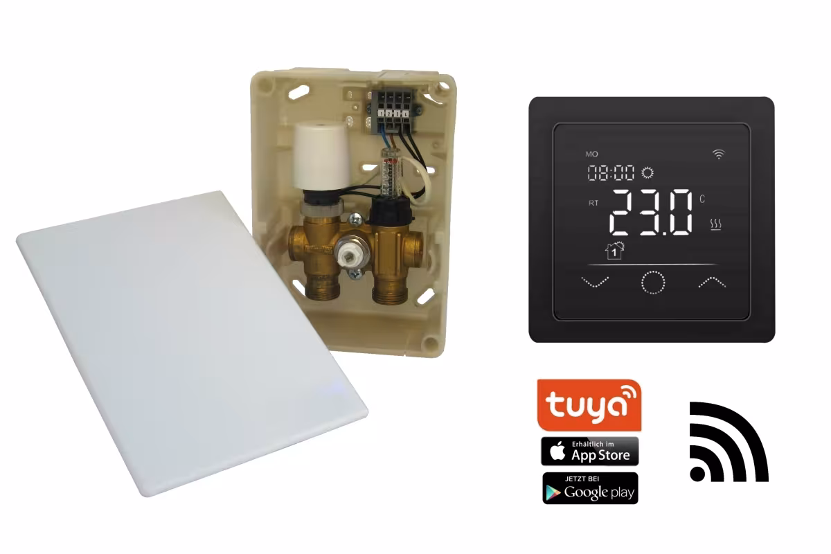 HoWaTech Boîtier de commande électronique WLAN Touch (sw) | Chauffage au sol à eau électrique à limitation de température de la marque HoWaTech de la gamme de produits de chauffage au sol