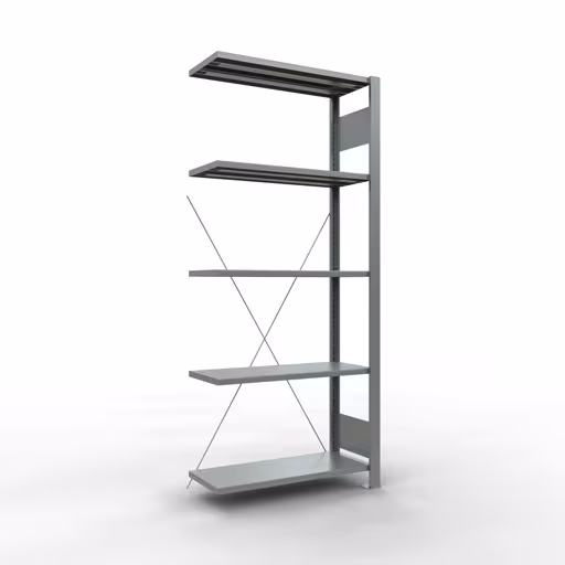 Figure n° 10 de l'article, étagère de bureau, système enfichable MULTIplus85, 1800 x 750 x 300 mm, 5 étagères, galvanisées, sans barre d'arrêt du groupe de produits étagères de bureau de Schulte Lagertechnik