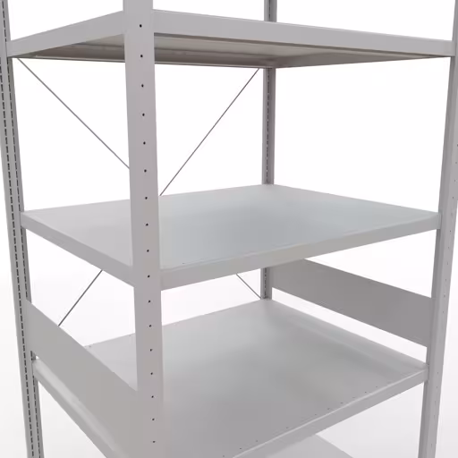 Figure n° 13 de l'article étagère de base, système d'étagères enfichables MULTIplus330, 3000 x 1000 x 800 mm, 7 étagères, gris clair RAL 7035 du groupe de produits système enfichable de la marque Schulte Lagertechnik