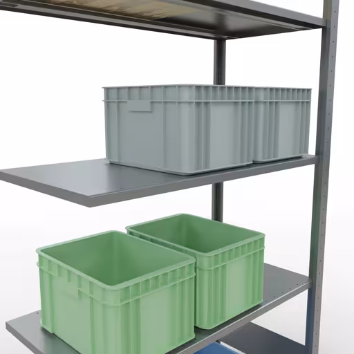 Immagine aggiuntiva dell'articolo Ripiano aggiuntivo, ripiano a scaffale, sistema a innesto MULTIplus85, 2000 x 1000 x 500 mm (AxLxP), 5 ripiani, barre longitudinali, zincato da ripiano aggiuntivo