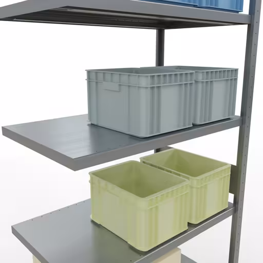 Figure n° 11 de l'article Rayonnage complémentaire, rayonnage à étagères, système enfichable MULTIplus330, 3000 x 1000 x 600 mm, 7 étagères, galvanisé du groupe de produits système enfichable de Schulte Lagertechnik