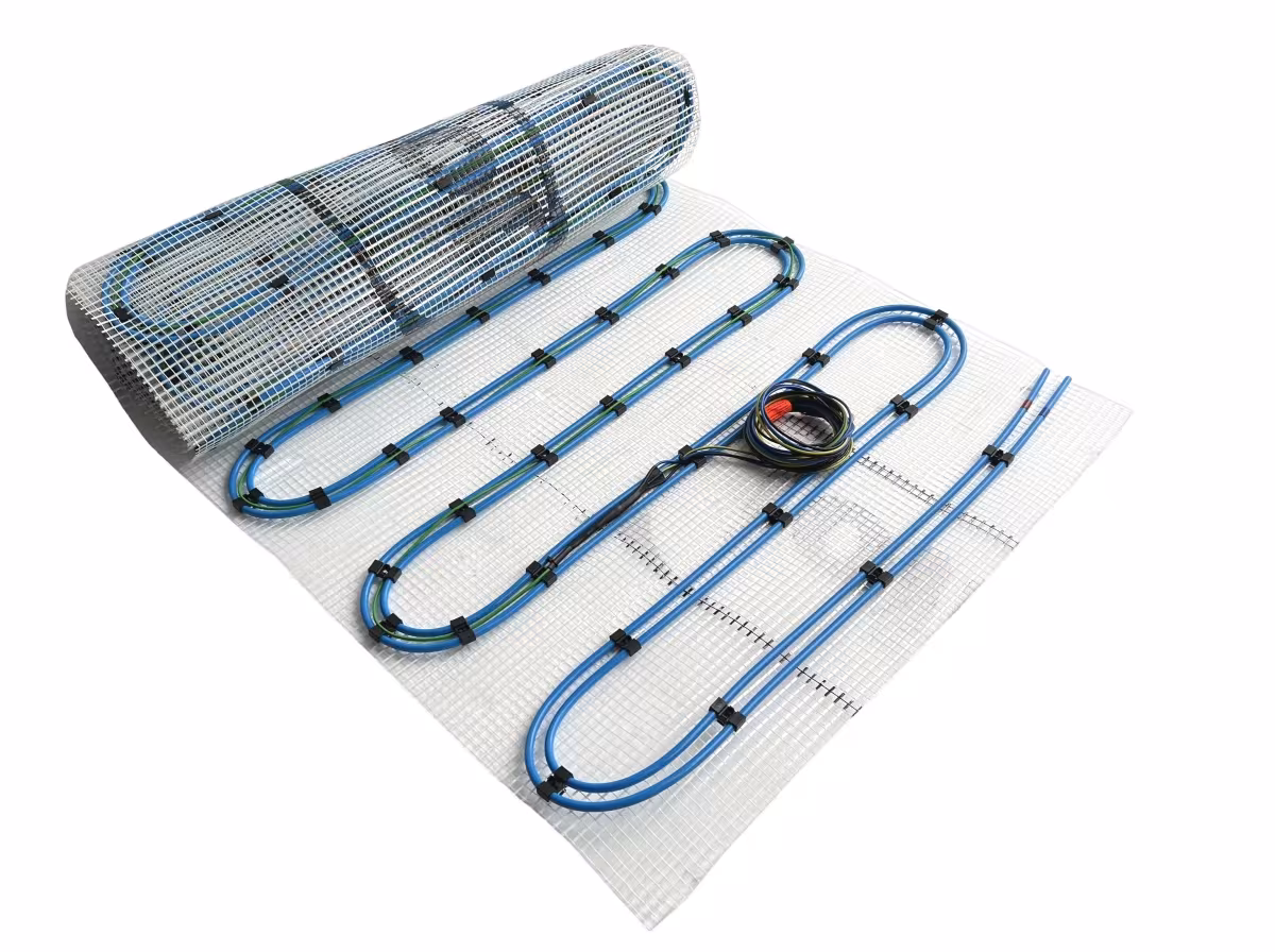 Chauffage au sol électrique à eau chaude hybride Duo | Ensemble avec tapis chauffant et pièces de raccordement de la marque HoWaTech de la catégorie chauffage par le sol