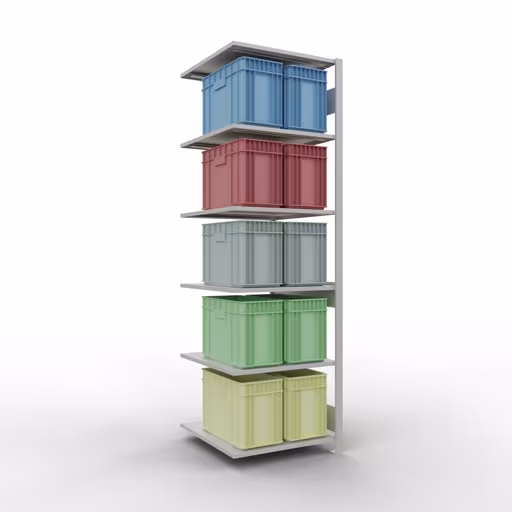 Anbauregal, Fachbodenregal Stecksystem MULTIplus150, 2500 x 750 x 800 mm (HxBxT), 6 Fachböden, Längenriegel, RAL 7035 lichtgrau aus der Kategorie Anbauregal mit der GTIN 4004514293589 Anbauregal, Fachbodenregal Stecksystem MULTIplus150, 2500 x 750 x 800 mm (HxBxT), 6 Fachböden, Längenriegel, RAL 7035 lichtgrau von der Marke Schulte Lagertechnik aus der Produktreihe Stecksystem