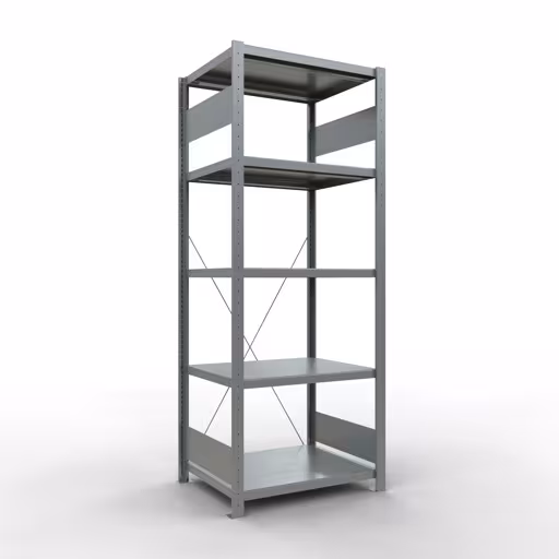 Étagère de base, étagère, système enfichable MULTIplus250, 2000 x 750 x 600 mm, 5 étagères, galvanisée de Schulte Lagertechnik de la gamme de produits du système enfichable