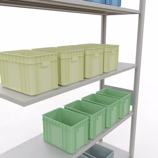 , Étagère MULTIplus150 système enfichable, 3000 x 1300 x 400 mm, 7 étagères, RAL 7035 gris clair de Schulte Lagertechnik avec le numéro d'article. 32647-130-LR