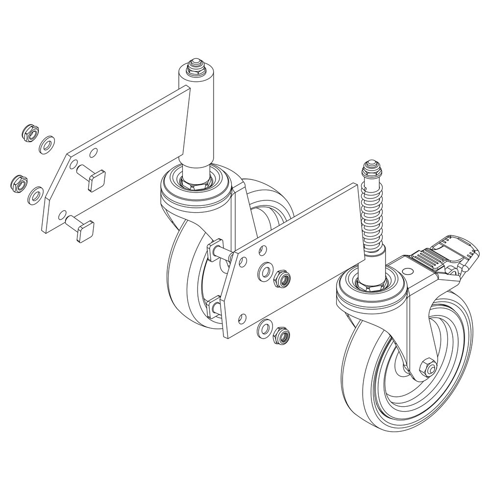 Supporto per set di rulli Munk, inclusi supporti, della categoria Accessori e ricambi per attrezzature da arrampicata con numero di articolo 800010