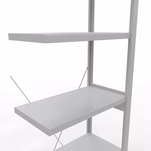 Rayonnage supplémentaire, étagère, système enfichable MULTIplus250, 2500 x 750 x 400 mm, 6 étagères, gris clair RAL 7035 de Schulte Lagertechnik de la gamme de produits du système enfichable