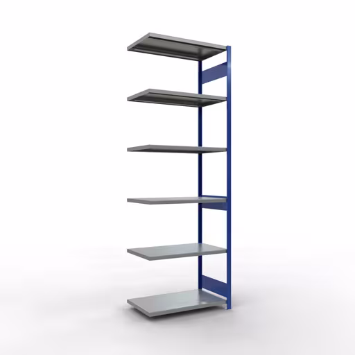 Figure n° 9 de l'article système d'étagères enfichables MULTIplus250, 3000 x 1000 x 600 mm, 7 étagères, RAL 5010 bleu gentiane/galvanisé du groupe de produits système enfichable de Schulte Lagertechnik