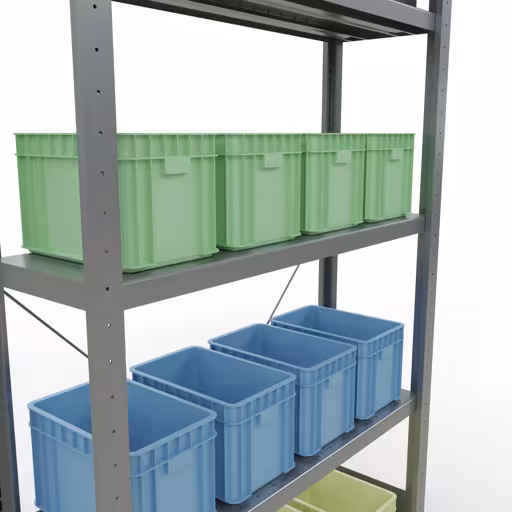 Figure n° 7 de l'article étagère de base, étagère, système enfichable MULTIplus330, 2000 x 1000 x 300 mm, 5 étagères, traverse, galvanisée du groupe de produits système enfichable de Schulte Lagertechnik