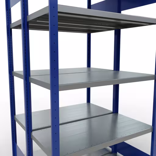 Immagine del prodotto n. 14 dell'articolo scaffale base, scaffale doppio, scaffale, sistema a innesto MULTIplus250, 2000 x 1000 x (2x500) mm, 2x5 ripiani, RAL 5010 blu genziana dalla gamma di prodotti Scaffali della marca Schulte Lagertechnik