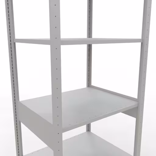 Scaffale base, scaffale, sistema a innesto MULTIplus150, 2500 x 750 x 600 mm (AxLxP), 6 ripiani, barre longitudinali, RAL 7035 grigio chiaro di Schulte Lagertechnik dalla categoria Sistema a innesto