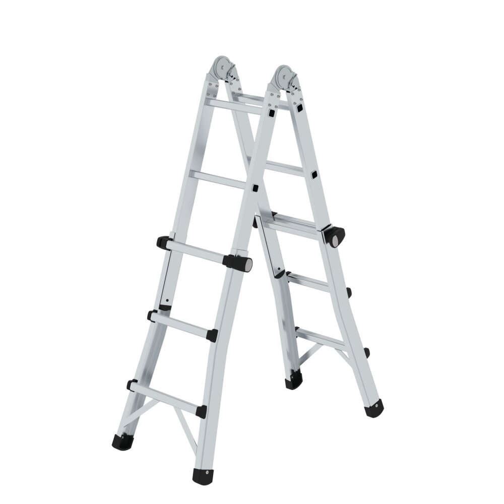 Scala telescopica Munk a 4 sezioni senza traversa 4x3 pioli