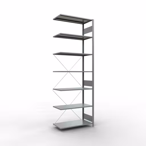 Figure n° 13 de l'article étagère complémentaire, étagère à étagères, système enfichable MULTIplus150, 3000 x 1000 x 500 mm, 7 étagères, galvanisé du groupe de produits système enfichable de la marque Schulte Lagertechnik
