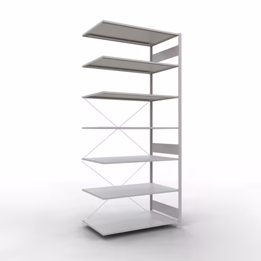 Sistema a innesto ripiano aggiuntivo 3000x1300x800 mm, tipo 150 kg, grigio chiaro, ripiano aggiuntivo, articolo n. 32687-130
