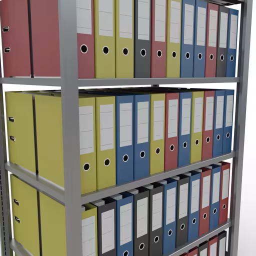 Image supplémentaire de l'article Étagère Basic, étagère de bureau, système enfichable MULTIplus150, 2000 x 1000 x 600 mm, 6 étagères, galvanisée, en système enfichable