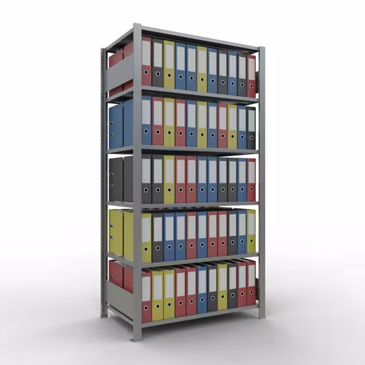 Figure n° 13 de l'article, étagère de bureau, système enfichable MULTIplus150, 2000 x 1000 x 600 mm, 6 étagères, galvanisées, avec butée centrale du groupe de produits étagères de bureau de Schulte Lagertechnik