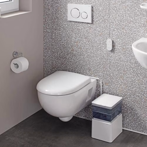 Geberit Renova, WC suspendu, chasse d'eau basse position, partiellement fermé, Rimfree, blanc