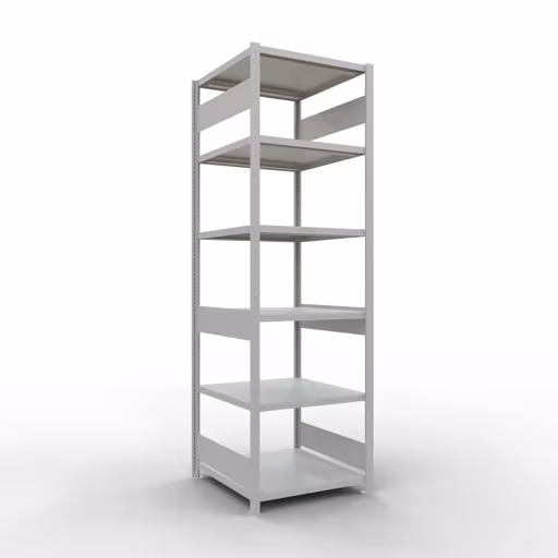 Figure n° 9 de l'article étagère de base, étagère, système enfichable MULTIplus250, 2500 x 750 x 800 mm, 6 étagères, RAL 7035 gris clair du groupe de produits système enfichable de Schulte Lagertechnik