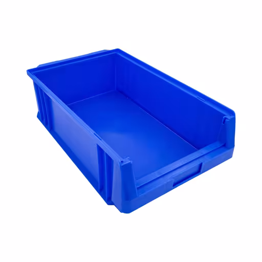 Boîte de rangement ouverte, PxLxH 150x315x50 mm, bleue, polypropylène de la marque Schulte Lagertechnik de la gamme de rayonnages à étagères
