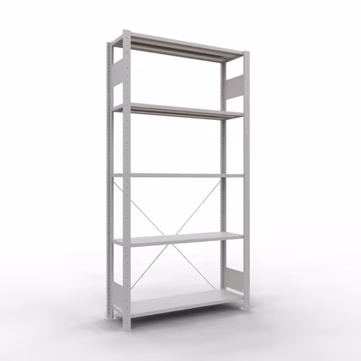 Figure n° 15 de l'article étagère de base, système d'étagères enfichables MULTIplus85, 2000 x 1000 x 300 mm, 5 étagères, traverse, gris clair RAL 7035 du groupe de produits système enfichable de la marque Schulte Lagertechnik