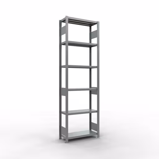Figura n. 14 dell'articolo scaffale base, scaffale, sistema a innesto MULTIplus250, 2500 x 750 x 300 mm (AxLxP), 6 ripiani, barre longitudinali, zincato del gruppo di prodotti sistema a innesto della marca Schulte Lagertechnik
