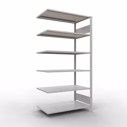 Figure n° 9 de l'article étagère complémentaire, étagère de bureau, système enfichable MULTIplus150, 2000 x 1000 x 600 mm (HxLxP), 6 étagères, , , gris clair de la gamme d'étagères de bureau de Schulte Lagertechnik