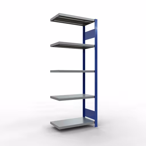 Figure n° 10 de l'article système d'étagères enfichables MULTIplus250, 2000 x 750 x 400 mm, 5 étagères, RAL 5010 bleu gentiane/galvanisé/galvanisé du groupe de produits système enfichable de Schulte Lagertechnik