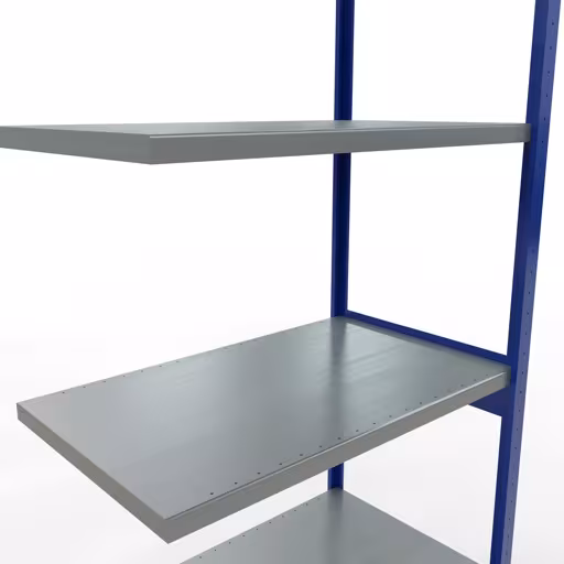 Rayonnage supplémentaire, étagère, système enfichable MULTIplus250, 3000 x 1000 x 600 mm, 7 étagères, RAL 5010 bleu gentiane/galvanisé de Schulte Lagertechnik de la catégorie système enfichable