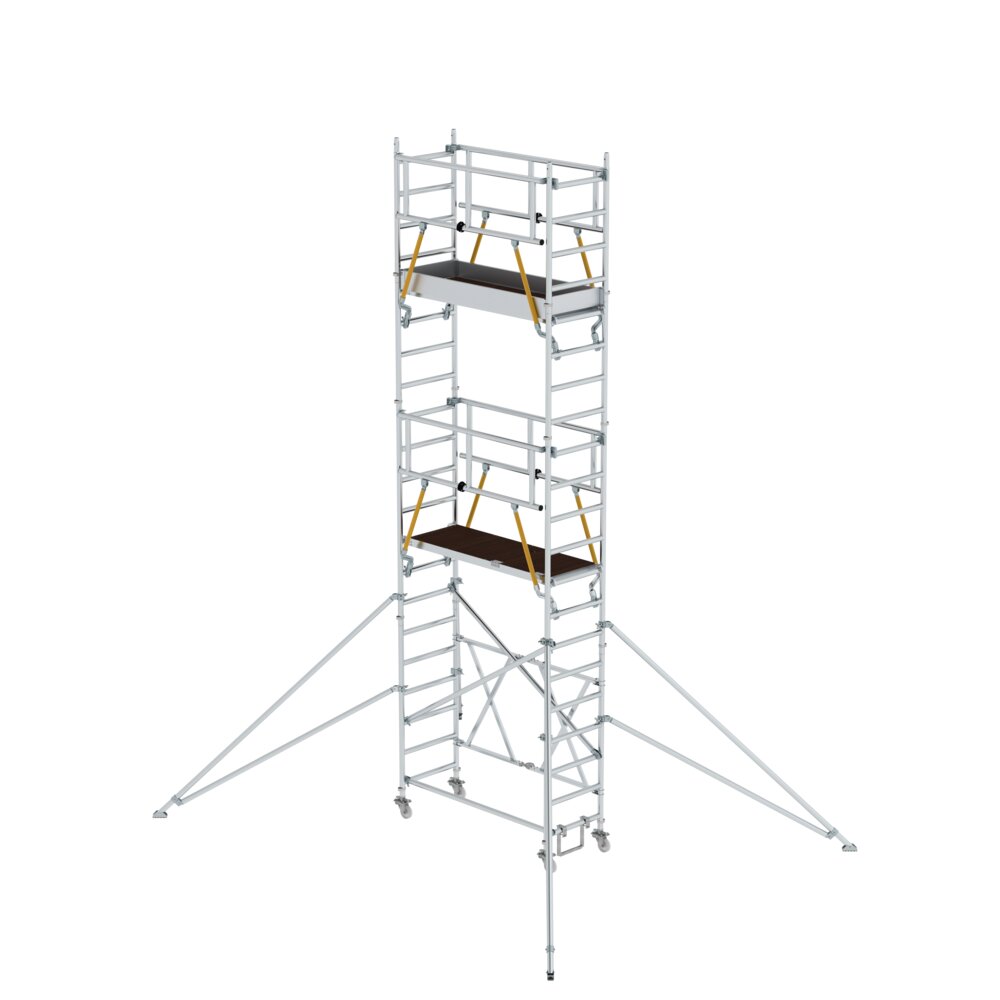 Ponteggio pieghevole Munk SG 0,75 x 1,80 m con stabilizzatore, altezza piattaforma 5,16 m, di Günzburger Steigtechnik Ponteggio pieghevole Munk SG 0,75 x 1,80 m con braccio di supporto della categoria ponteggi pieghevoli con numero di articolo 115144