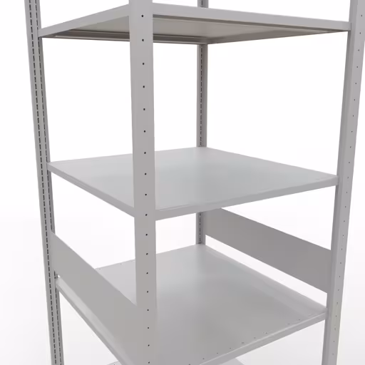 Étagère de base, étagère, système enfichable MULTIplus150, 3000 x 750 x 800 mm, 7 étagères, RAL 7035 gris clair de Schulte Lagertechnik de la catégorie système enfichable