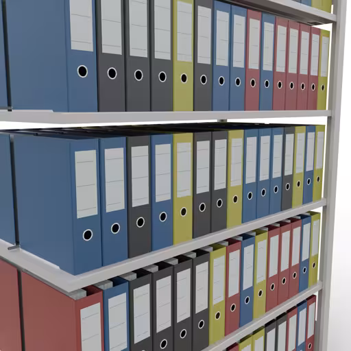 Étagère supplémentaire, étagère de bureau, système enfichable MULTIplus150, 2000 x 1300 x 600 mm (HxLxP), 6 étagères, avec butée centrale, gris clair de Schulte Lagertechnik de la catégorie étagères de bureau