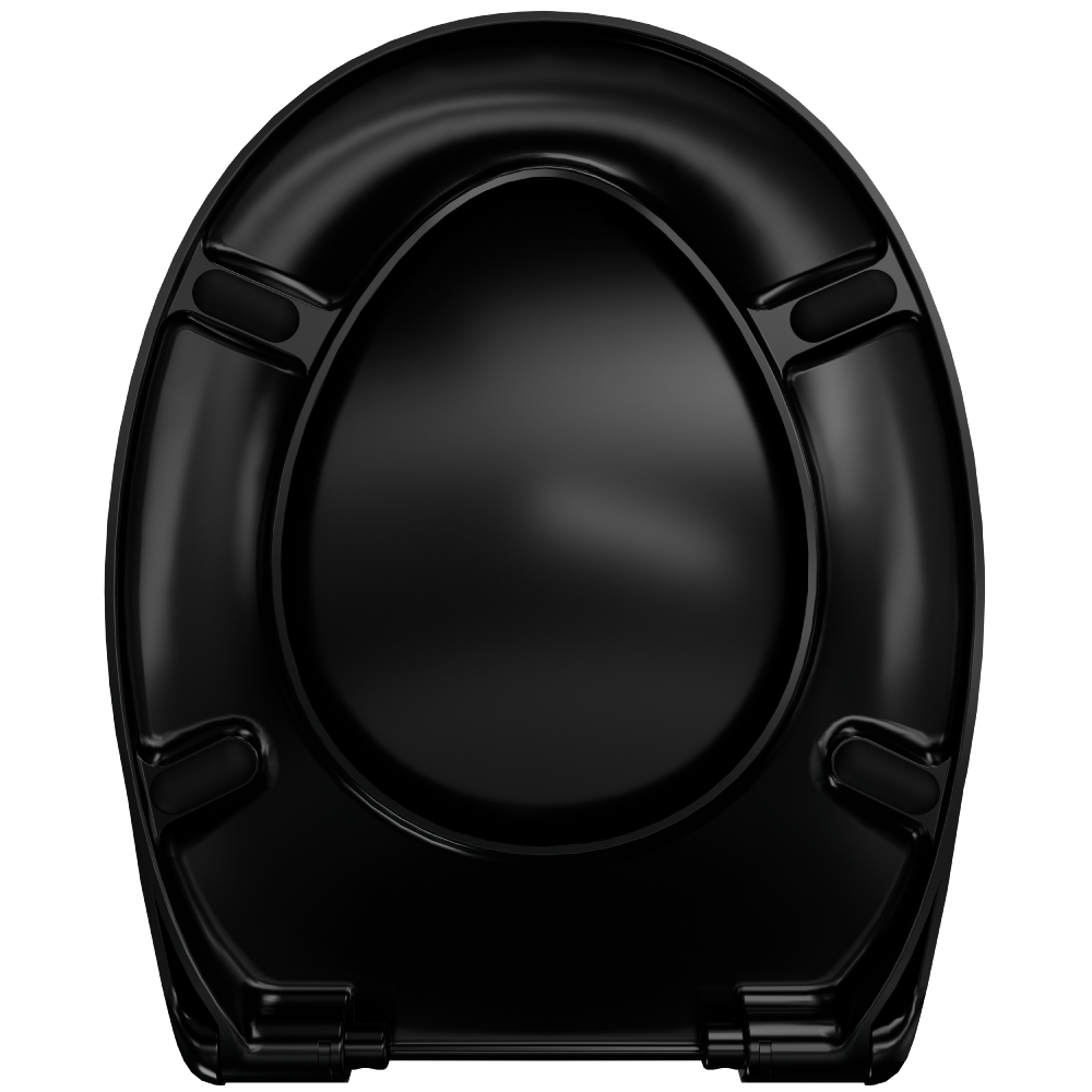 Abattant WC C770 ovale noir avec mécanisme soft-close de la marque LUVETT de la catégorie WC/WC
