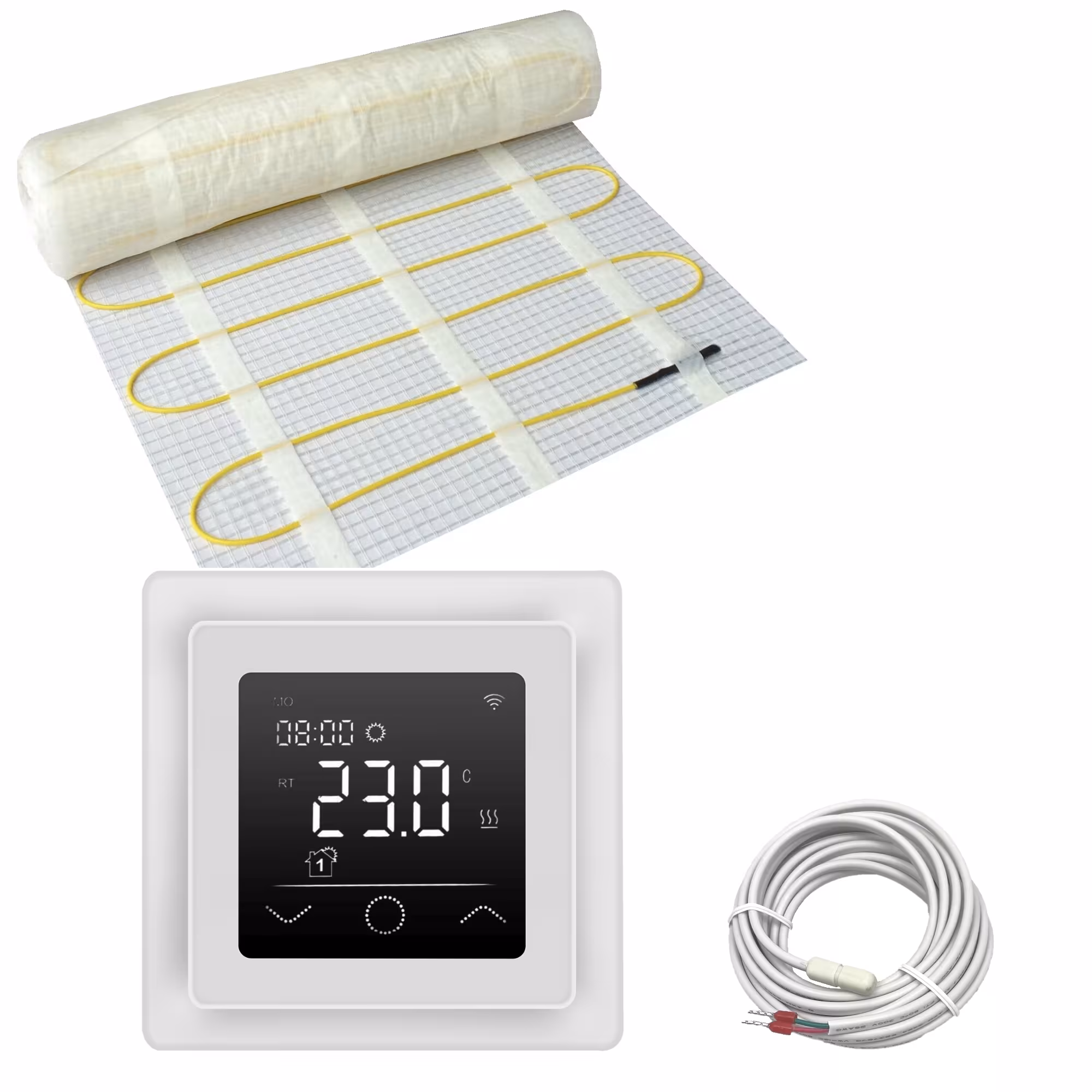Riscaldamento a pavimento elettrico Comfort Plus | Set con tappetino riscaldante e controller WiFi Touch della marca HoWaTech della categoria Riscaldamento a pavimento elettrico
