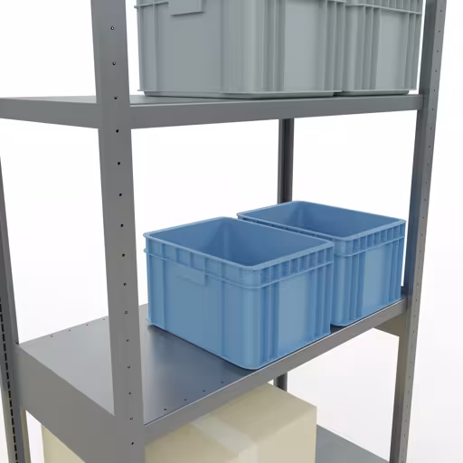 Immagine aggiuntiva dell'articolo Scaffale base, scaffale, sistema a innesto MULTIplus250, 3000 x 1000 x 500 mm (AxLxP), 7 ripiani, barre longitudinali, zincato dal ripiano base
