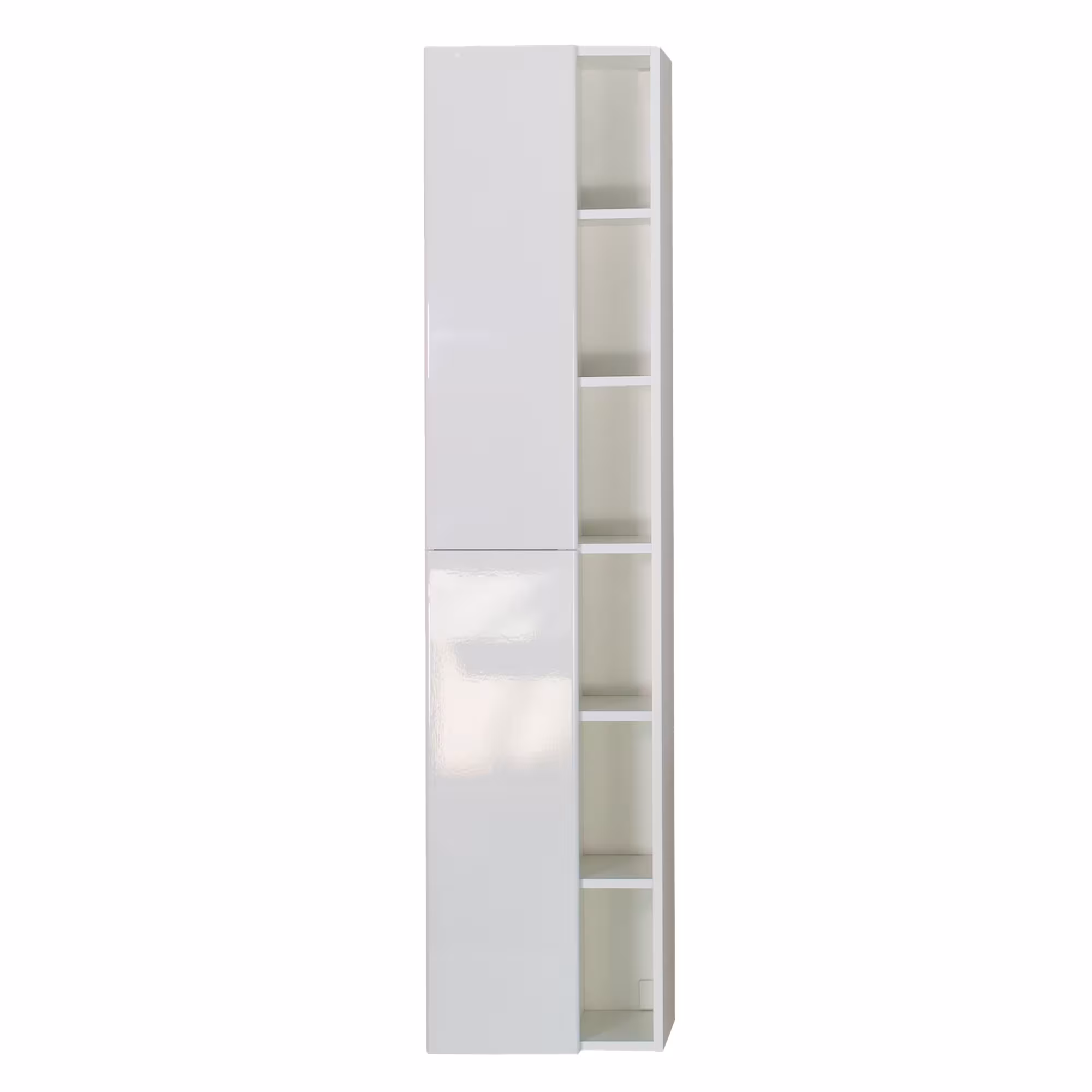 Mobile alto sospeso "LUXURY", due ante, bianco, set mobili da bagno, art. n. 1999672