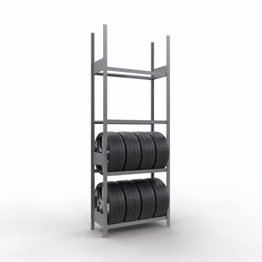 Figura n. 10 dell'articolo scaffale base, portaruote/pneumatico, 2750 x 1000 x 400 mm, zincato, 4 livelli di stoccaggio del gruppo di prodotti Scaffali della marca Schulte Lagertechnik