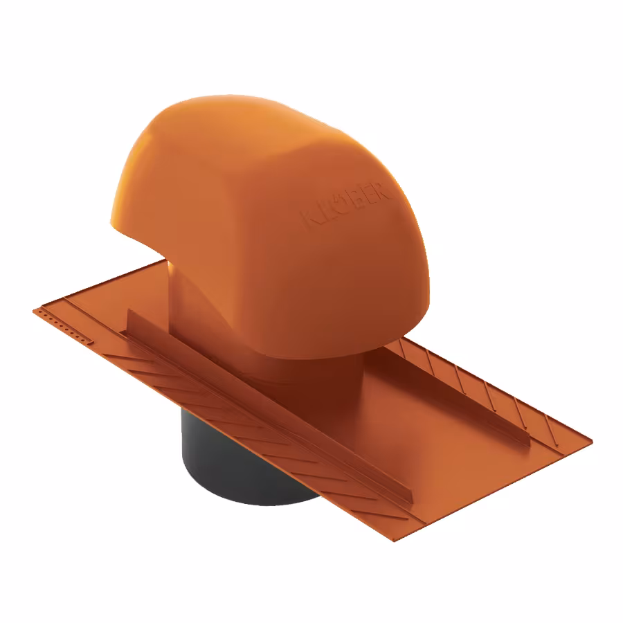 Kit de ventilation Vendut, raccordement au DN 160 pour ardoise et castor rouge de Klöber Kit de ventilation pour conduits, passages de toit raides, réf. KE0563-3-0100