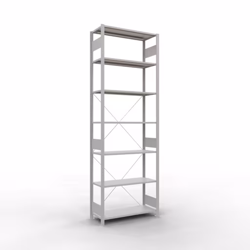 Figure n° 14 de l'article étagère de base, étagère, système enfichable MULTIplus85, 3000 x 1000 x 400 mm, 7 étagères, traverse, RAL 7035 gris clair du groupe de produits système enfichable de la marque Schulte Lagertechnik