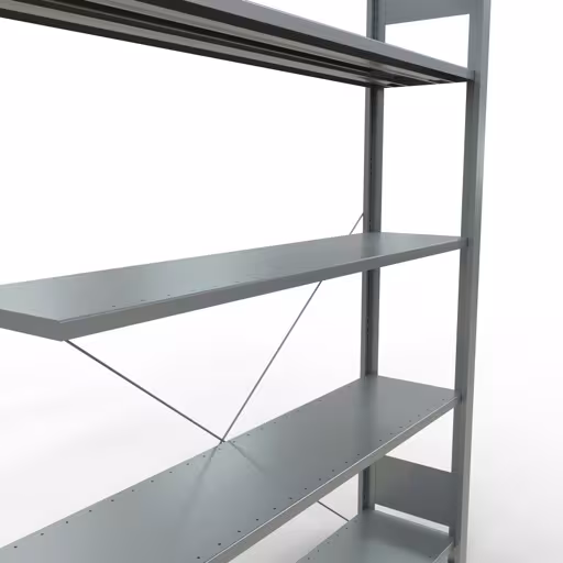 Figure n° 12 de l'article, système d'étagères de bureau MULTIplus85, 1800 x 1300 x 300 mm, 5 étagères, galvanisées, sans barre d'arrêt du groupe de produits étagères de bureau de Schulte Lagertechnik