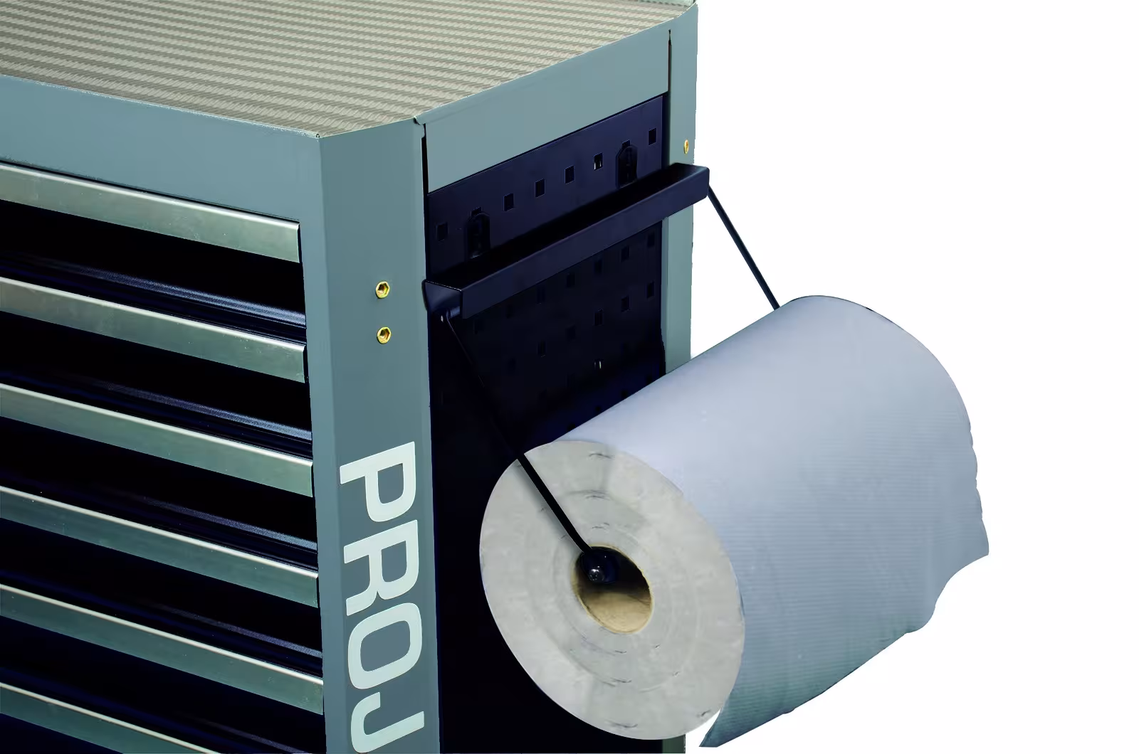 Porte-rouleaux de papier, systèmes d'organisation et chariots d'atelier