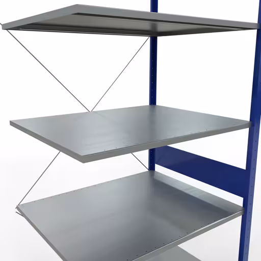 Immagine aggiuntiva dell'articolo Ripiano aggiuntivo, ripiano per ripiano MULTIplus150 sistema a innesto, 3000 x 1000 x 800 mm (AxLxP), 7 ripiani, traversa, RAL 5010/zincato da ripiano aggiuntivo