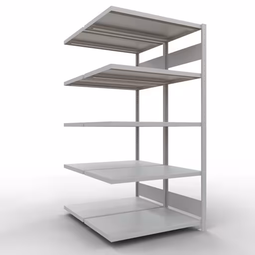 , étagère double, système d'étagères MULTIplus250, 2000 x 1000 x (2x600) mm, 2x5 étagères, gris clair RAL 7035 de Schulte Lagertechnik avec le numéro d'article. 33265