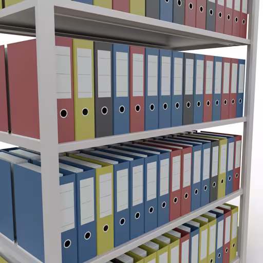Figure n° 8 de l'article Étagère de base, étagère de bureau système enfichable MULTIplus150, 1800 x 1300 x 600 mm (HxLxP), 5 étagères, , , gris clair de la gamme d'étagères de bureau de Schulte Lagertechnik