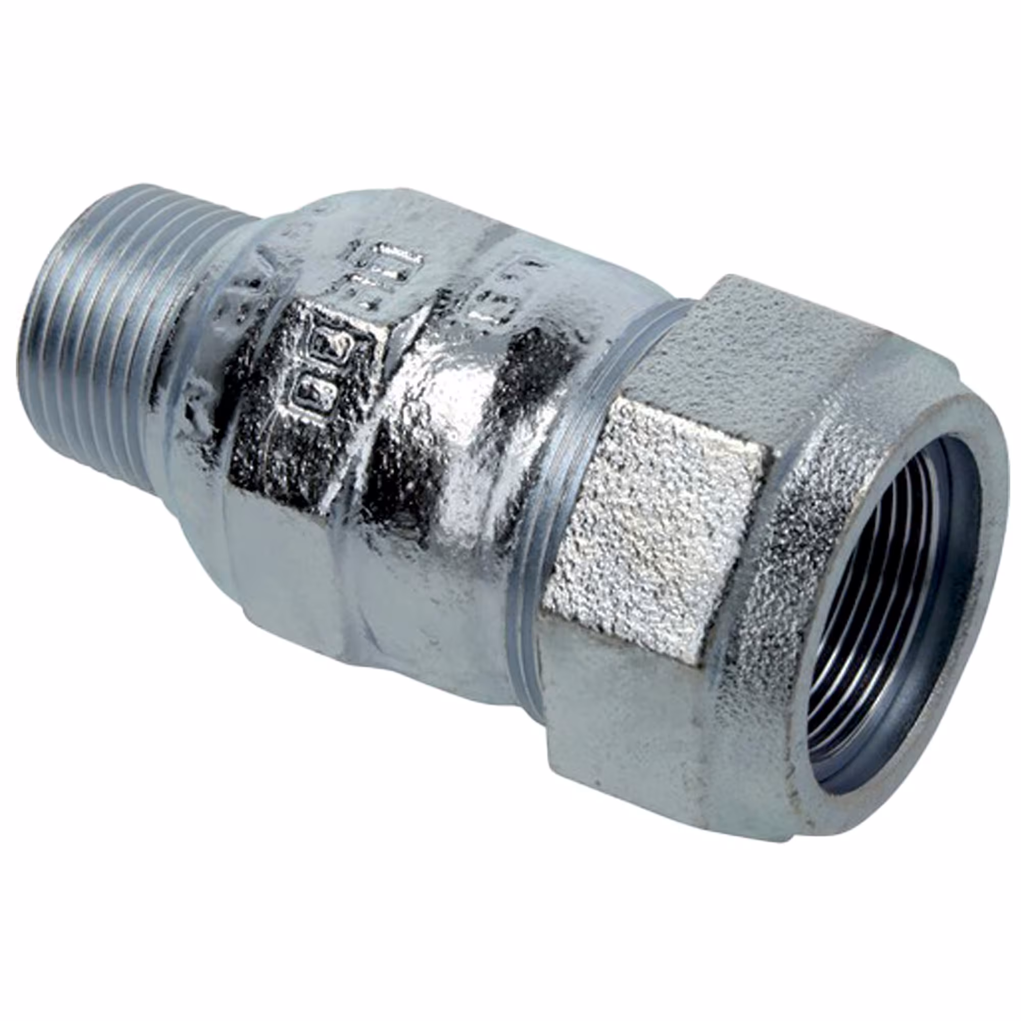 Connettore a fascetta originale Gebo tipo A per tubi in acciaio, raccordo a compressione zincato, articolo n. 01.150.00.01