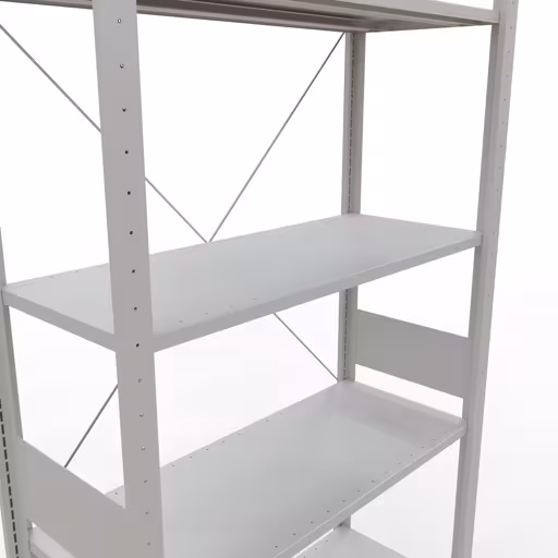 Étagère de base, étagère, système enfichable MULTIplus85, 3000 x 1000 x 400 mm, 7 étagères, traverse, gris clair RAL 7035 de la marque Schulte Lagertechnik de la gamme de produits système enfichable